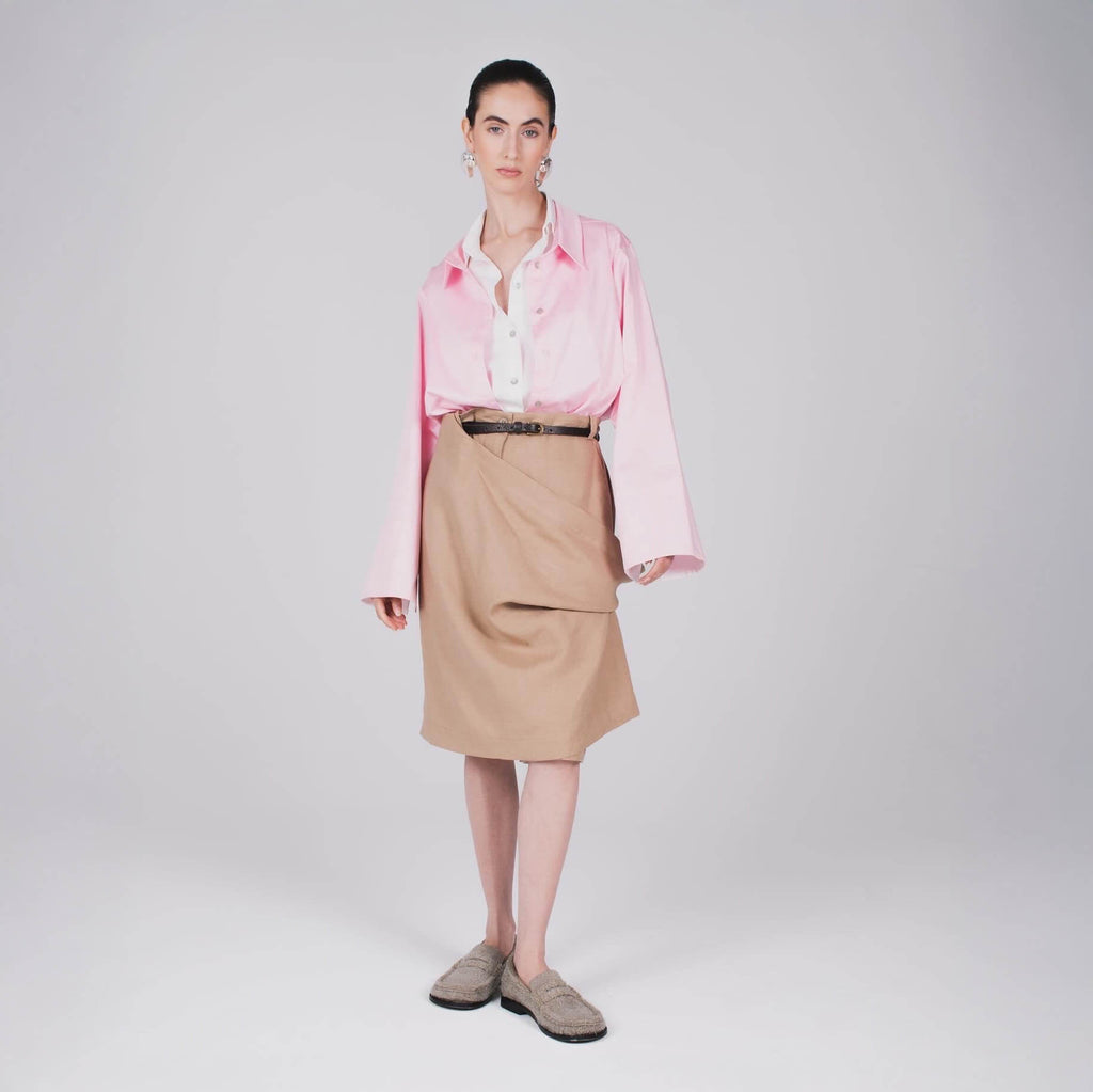 Mid-height Beige Skirt