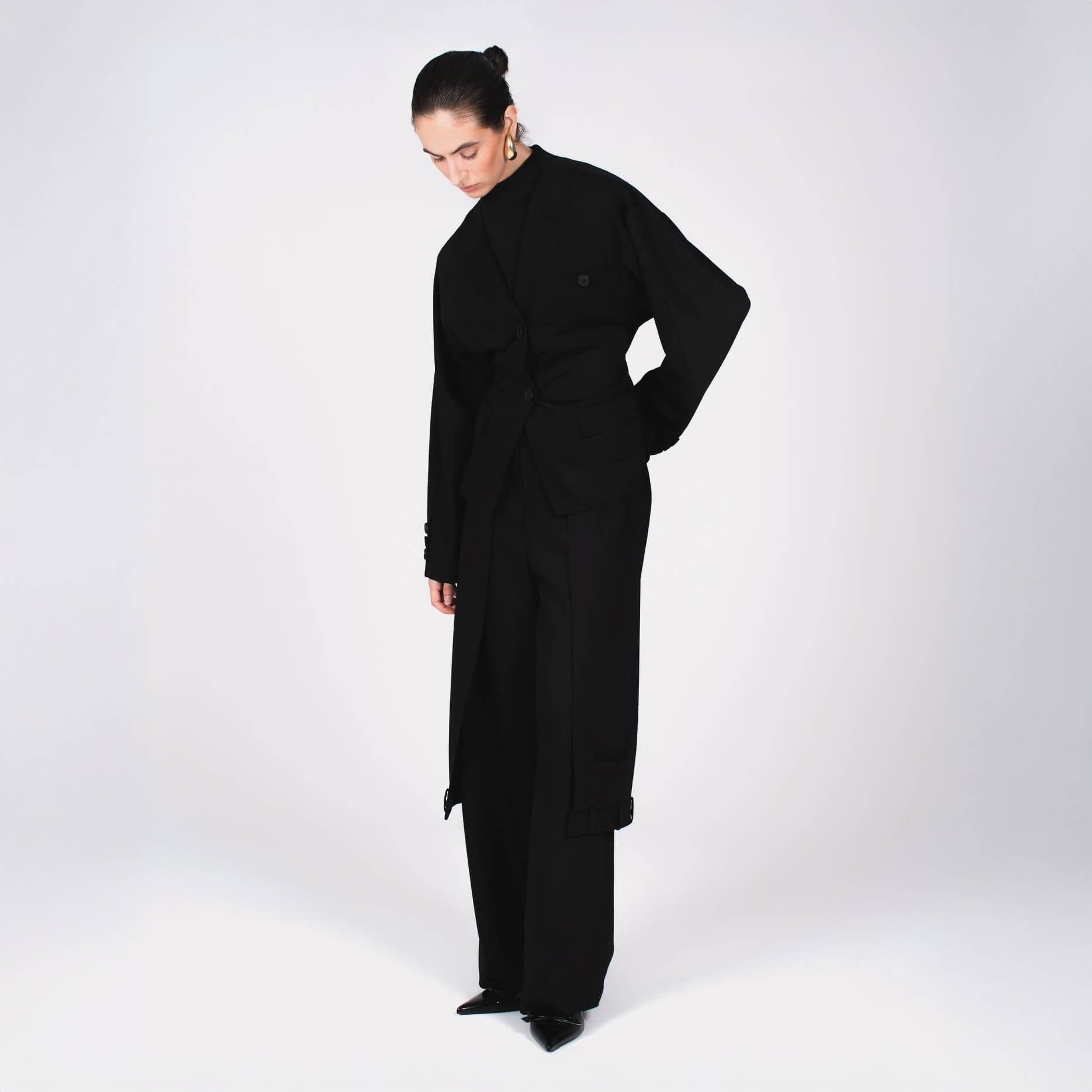 Blazer Blouse in Black