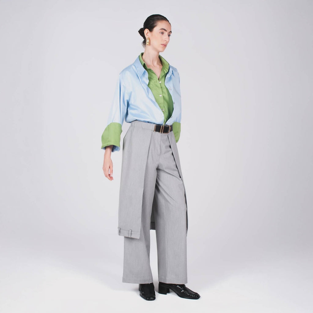 Half skirt pants