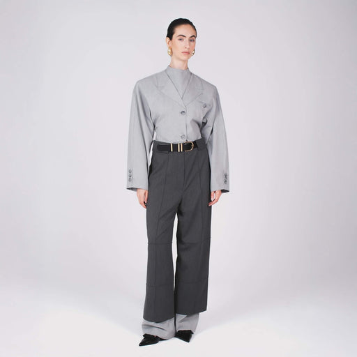 Blazer Blouse in Grey