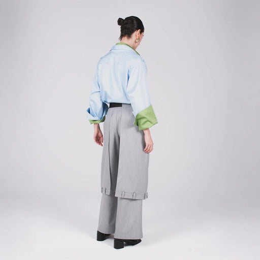 Half skirt pants