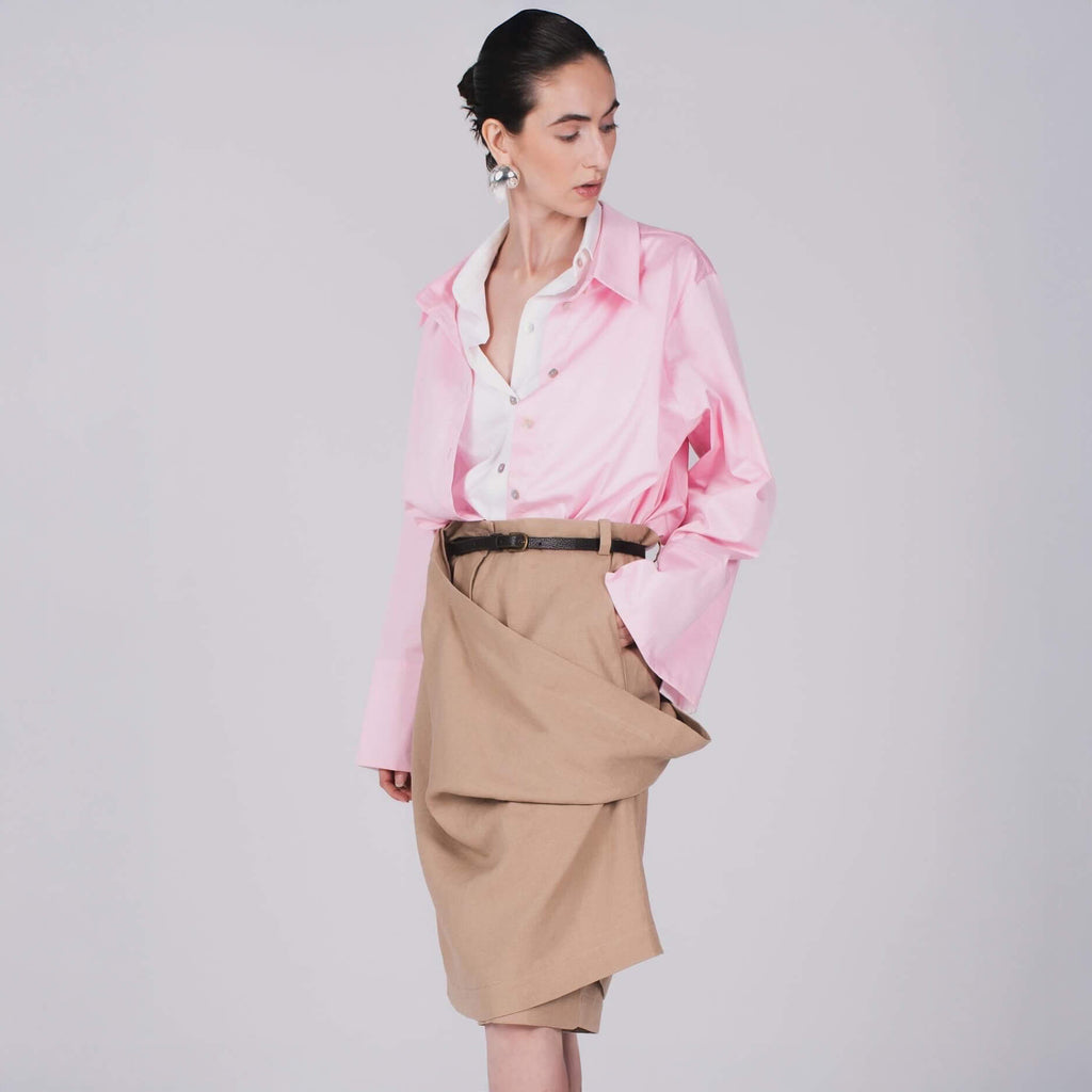 Mid-height Beige Skirt