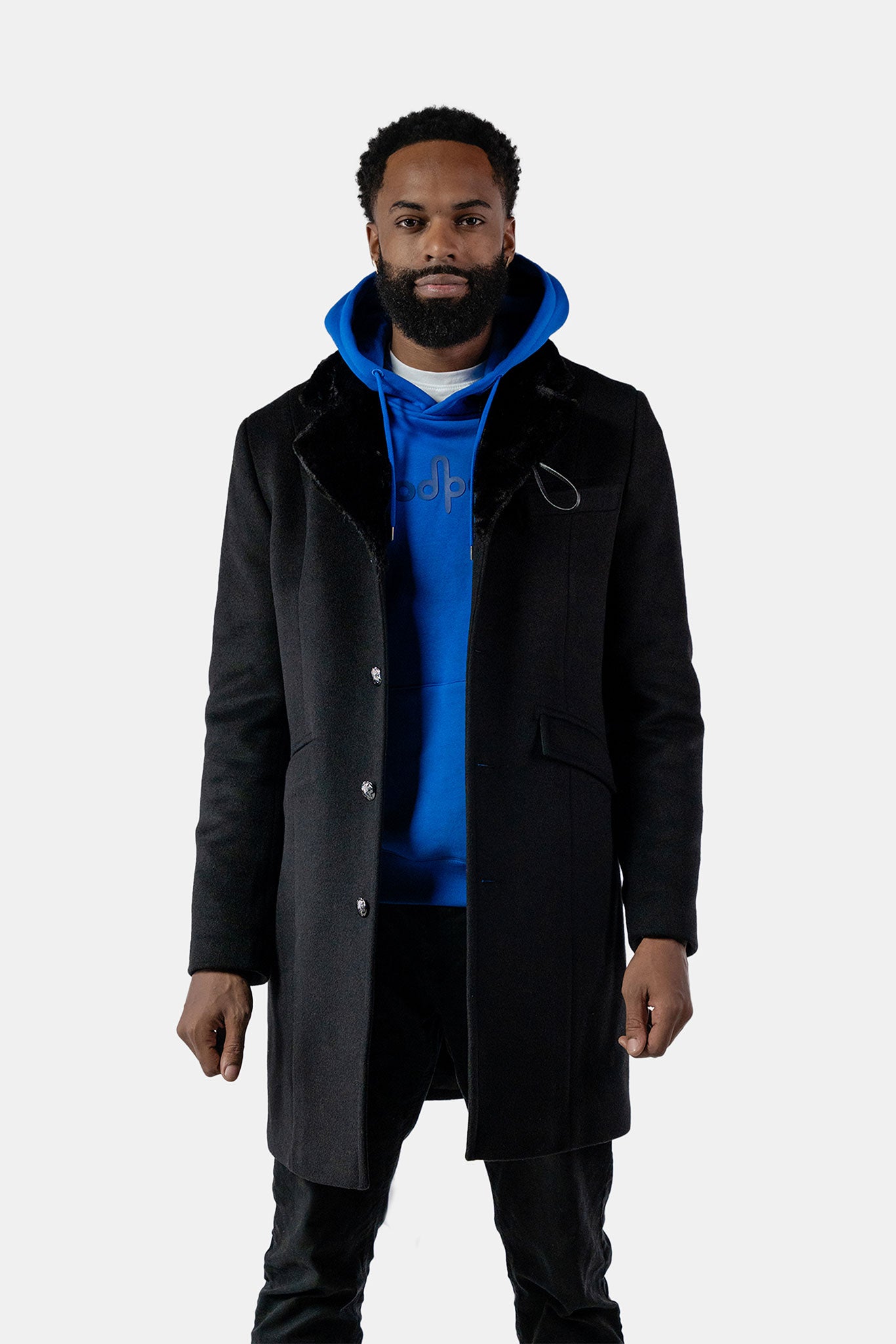 Unisex Topcoat Black