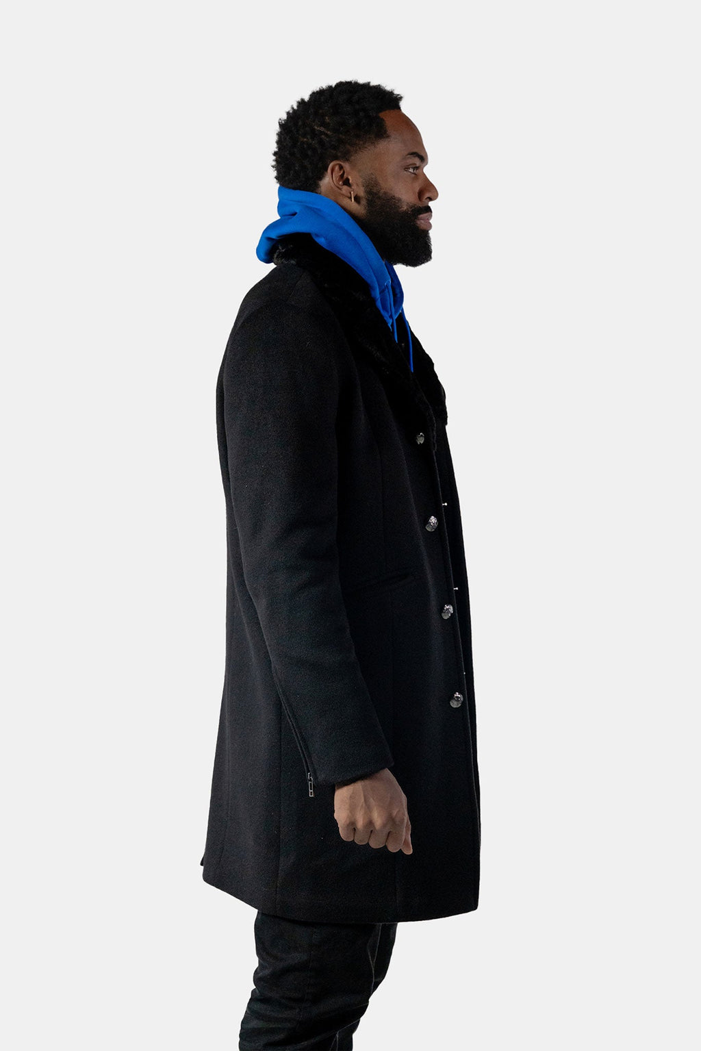 Unisex Topcoat Black