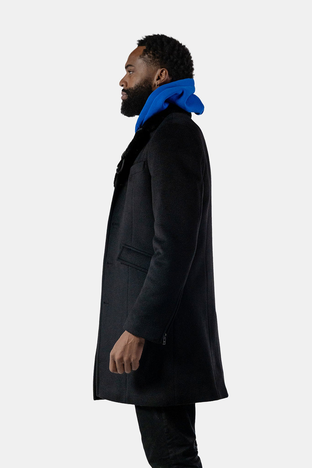 Unisex Topcoat Black