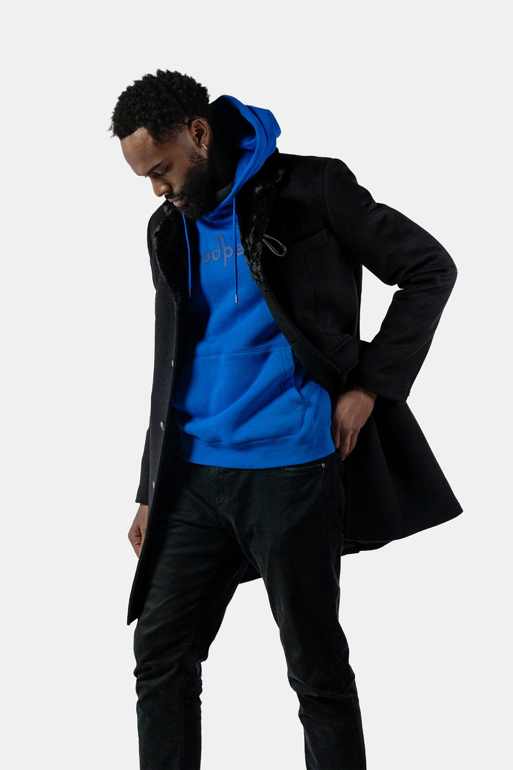 Unisex Topcoat Black