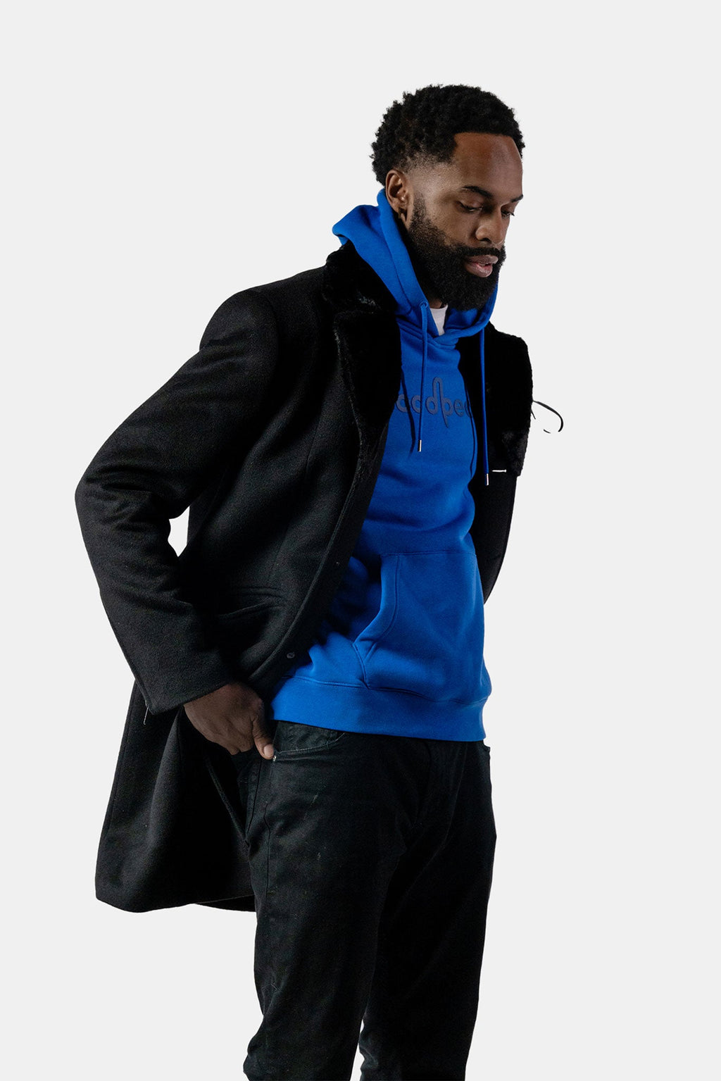 Unisex Topcoat Black