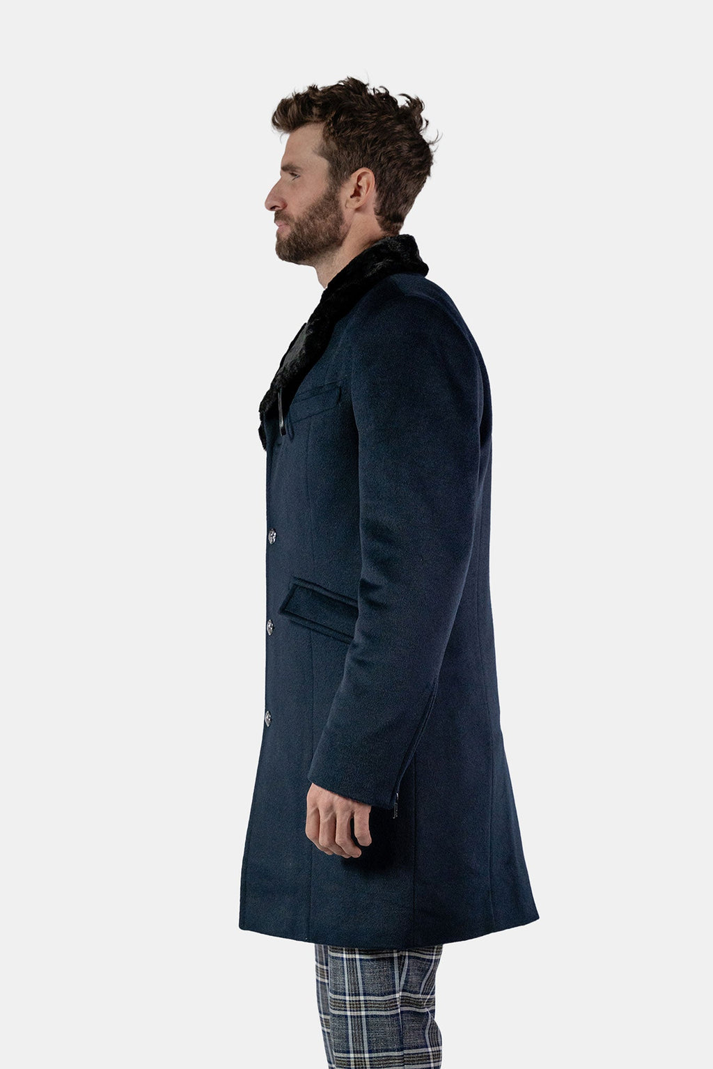 Unisex Topcoat Navy