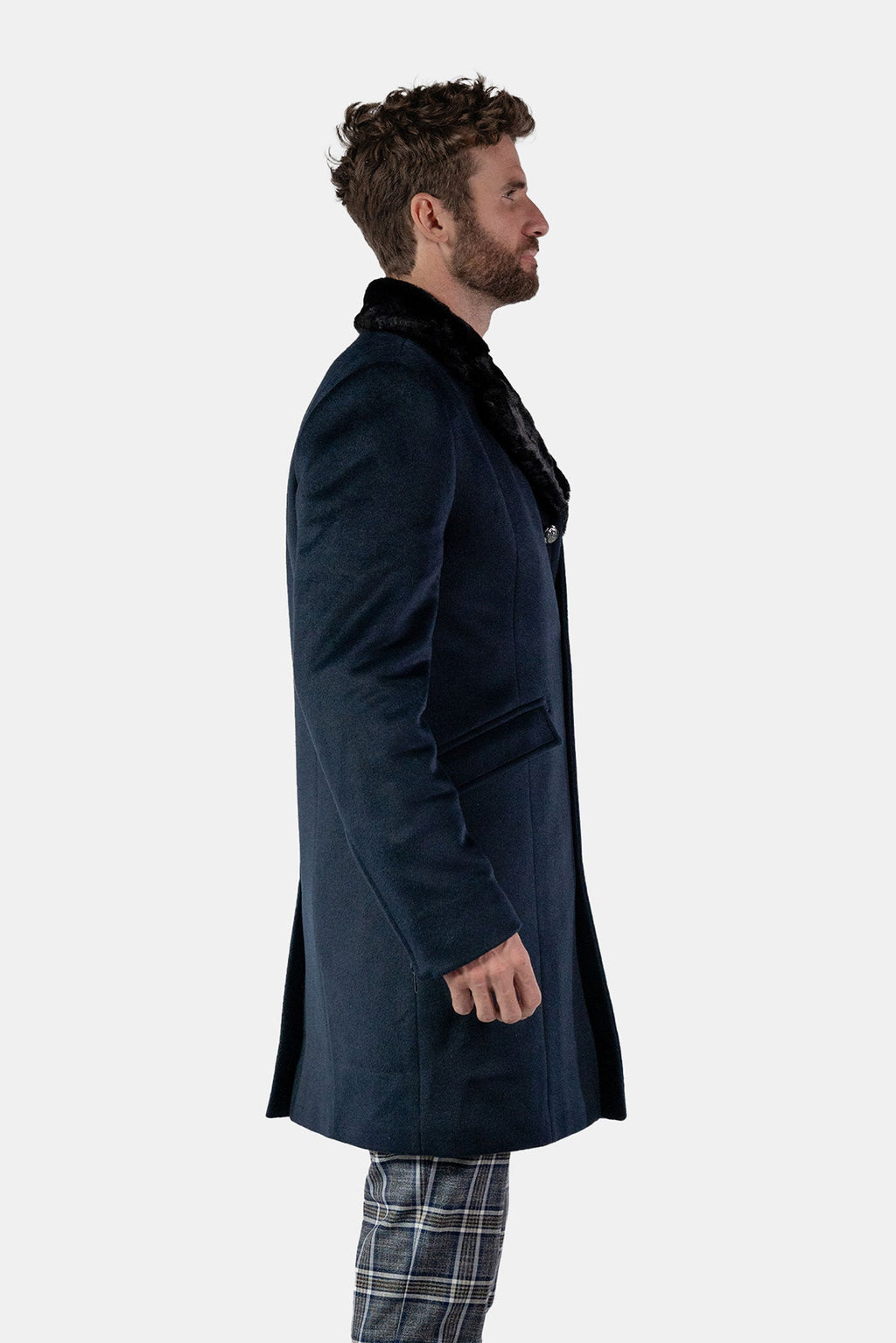 Unisex Topcoat Navy