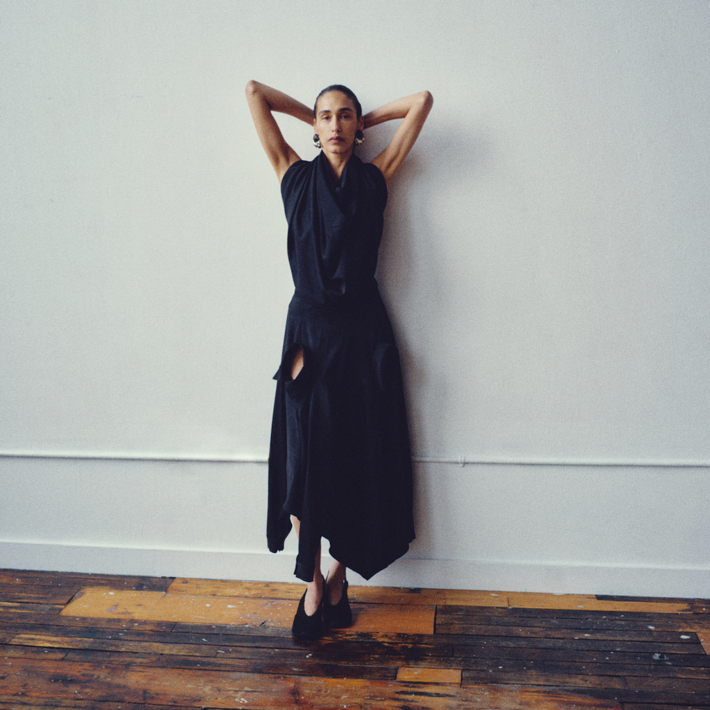 Backless Drape Dress