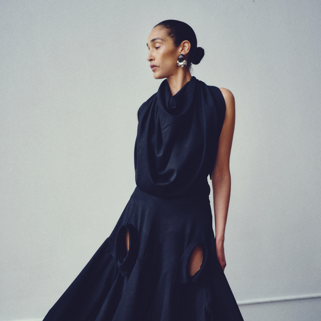 Backless Drape Dress