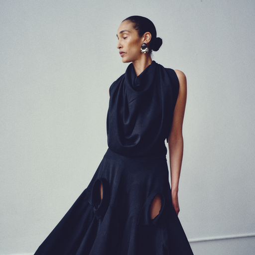 Backless Drape Dress