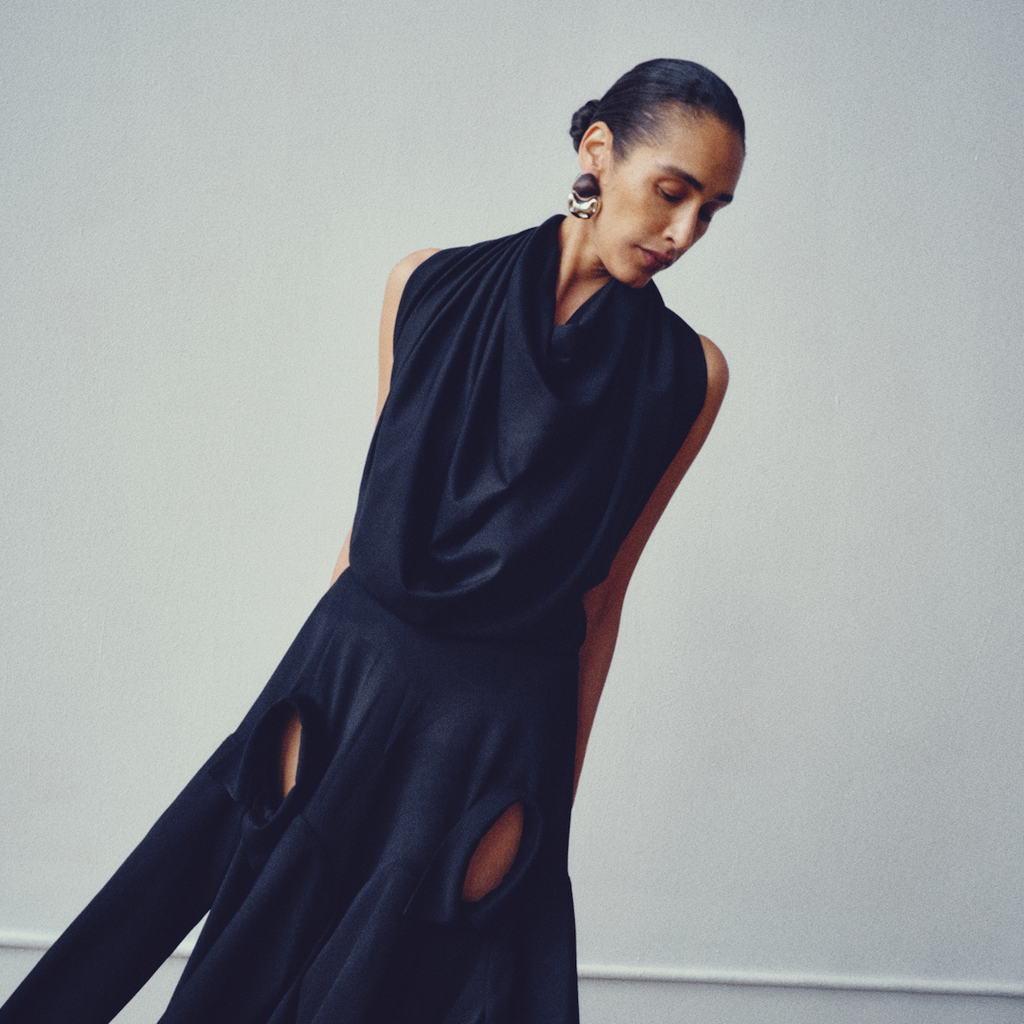 Backless Drape Dress