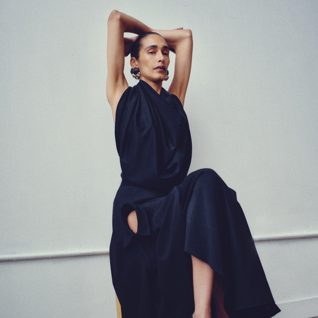 Backless Drape Dress