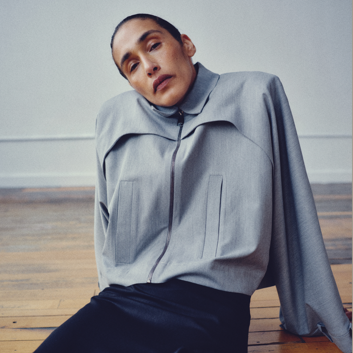 Structured Coat with Sleeve Pant Details