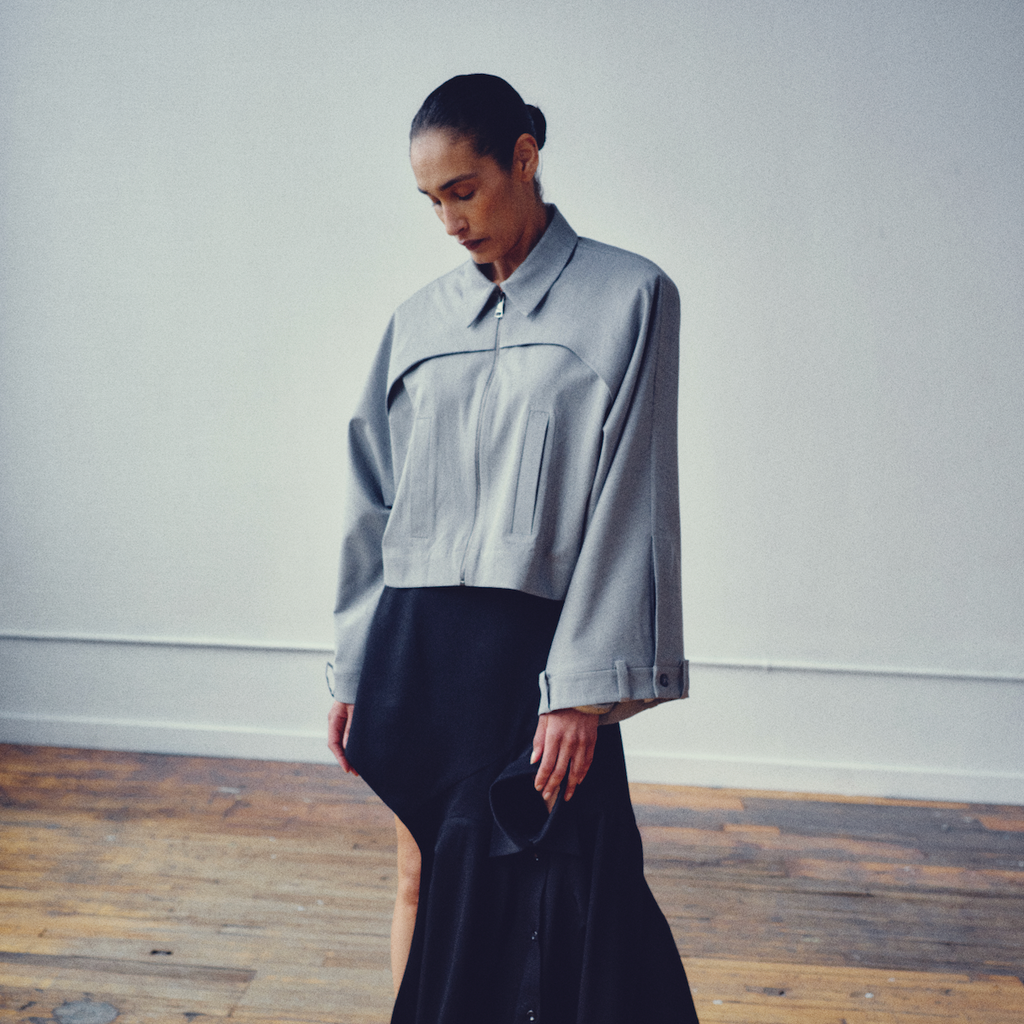 Structured Coat with Sleeve Pant Details