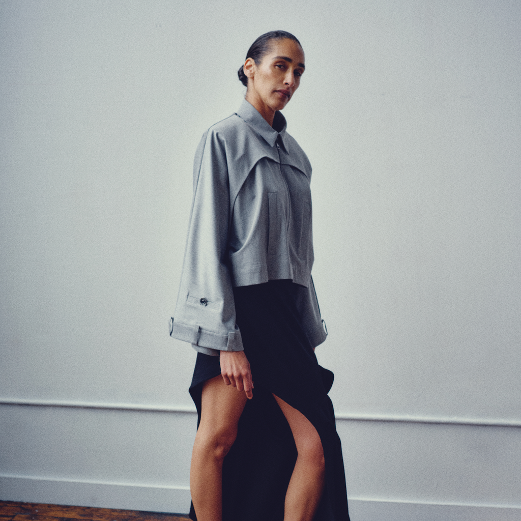 Structured Coat with Sleeve Pant Details