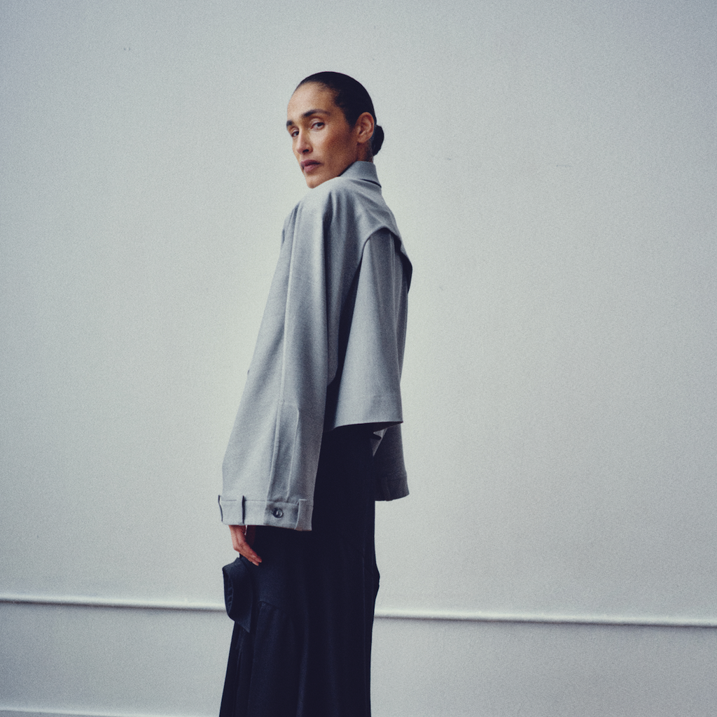 Structured Coat with Sleeve Pant Details