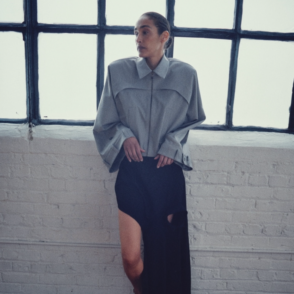 Structured Coat with Sleeve Pant Details