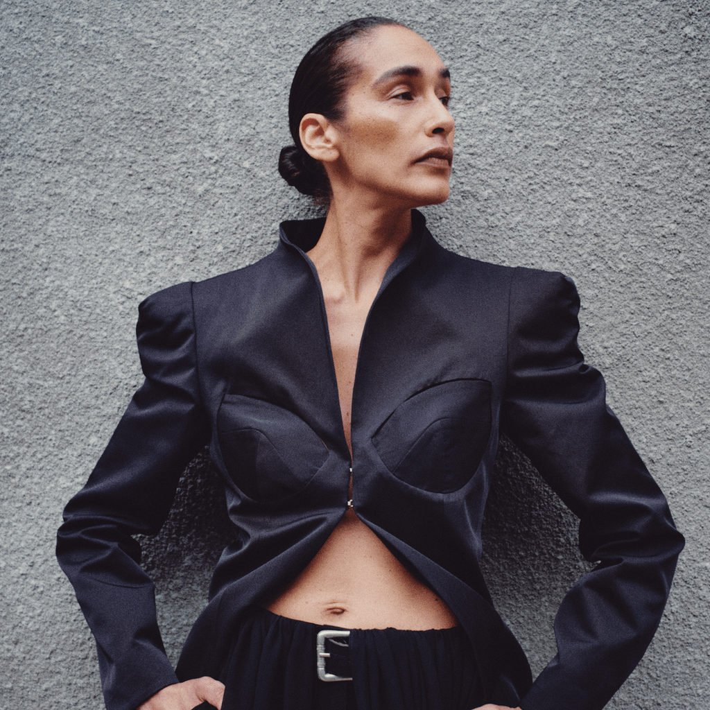 Oversized Shoulder Corset Blazer