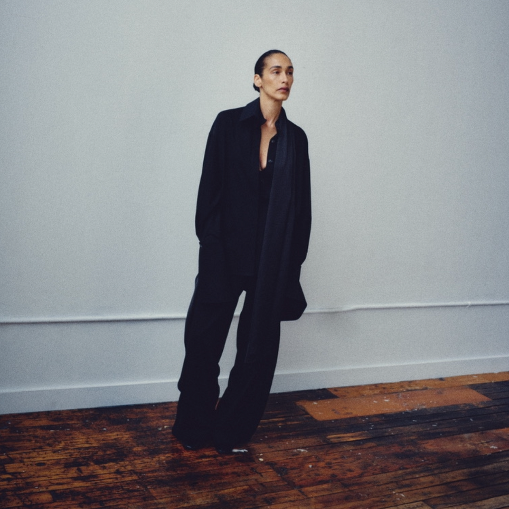 Satin Deconstructed Tuxedo Pants