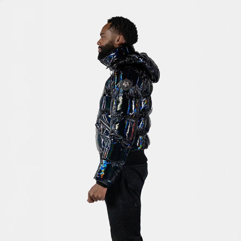 Mens Woody Bomber Jacket Oily Black