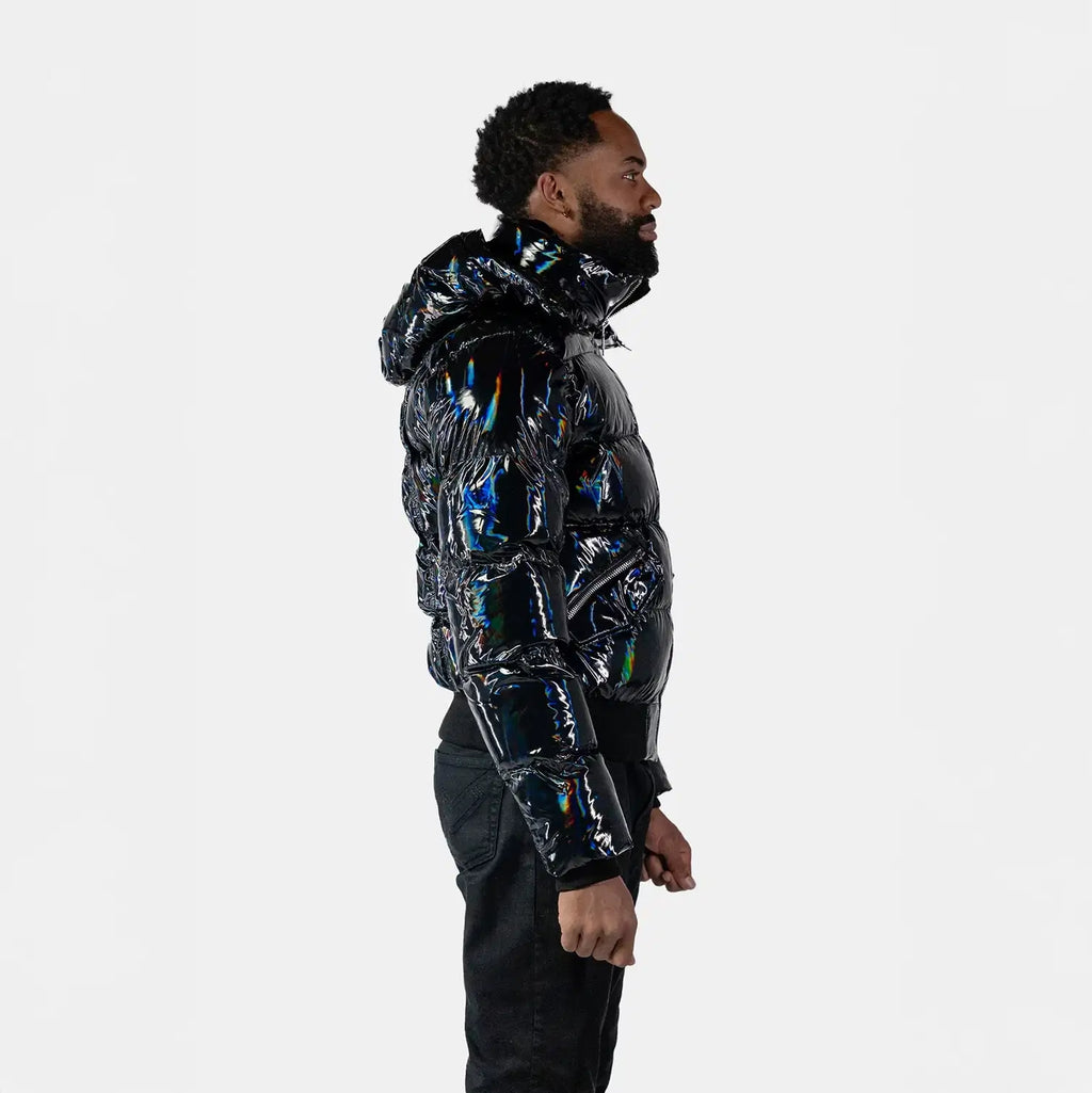 Mens Woody Bomber Jacket Oily Black