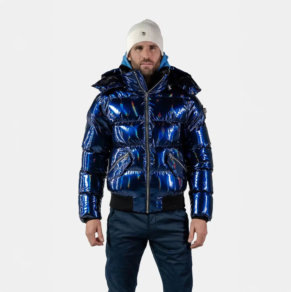 Mens Woody Bomber Jacket Oily Blue