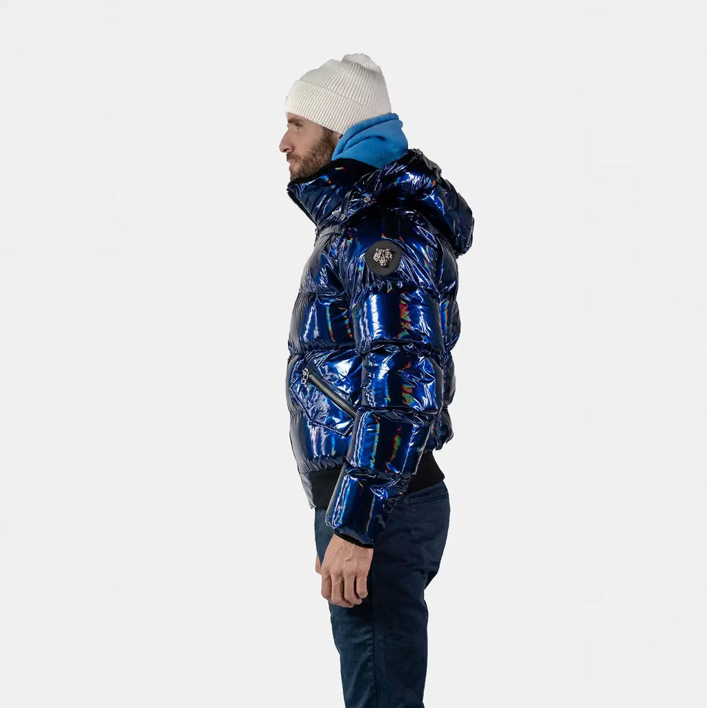 Mens Woody Bomber Jacket Oily Blue