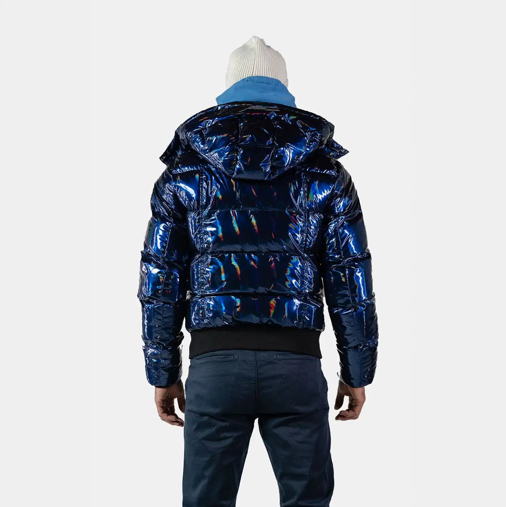 Mens Woody Bomber Jacket Oily Blue