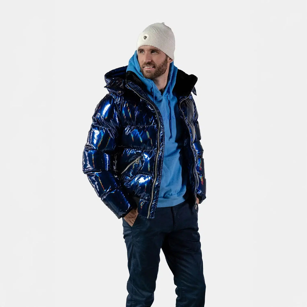 Mens Woody Bomber Jacket Oily Blue