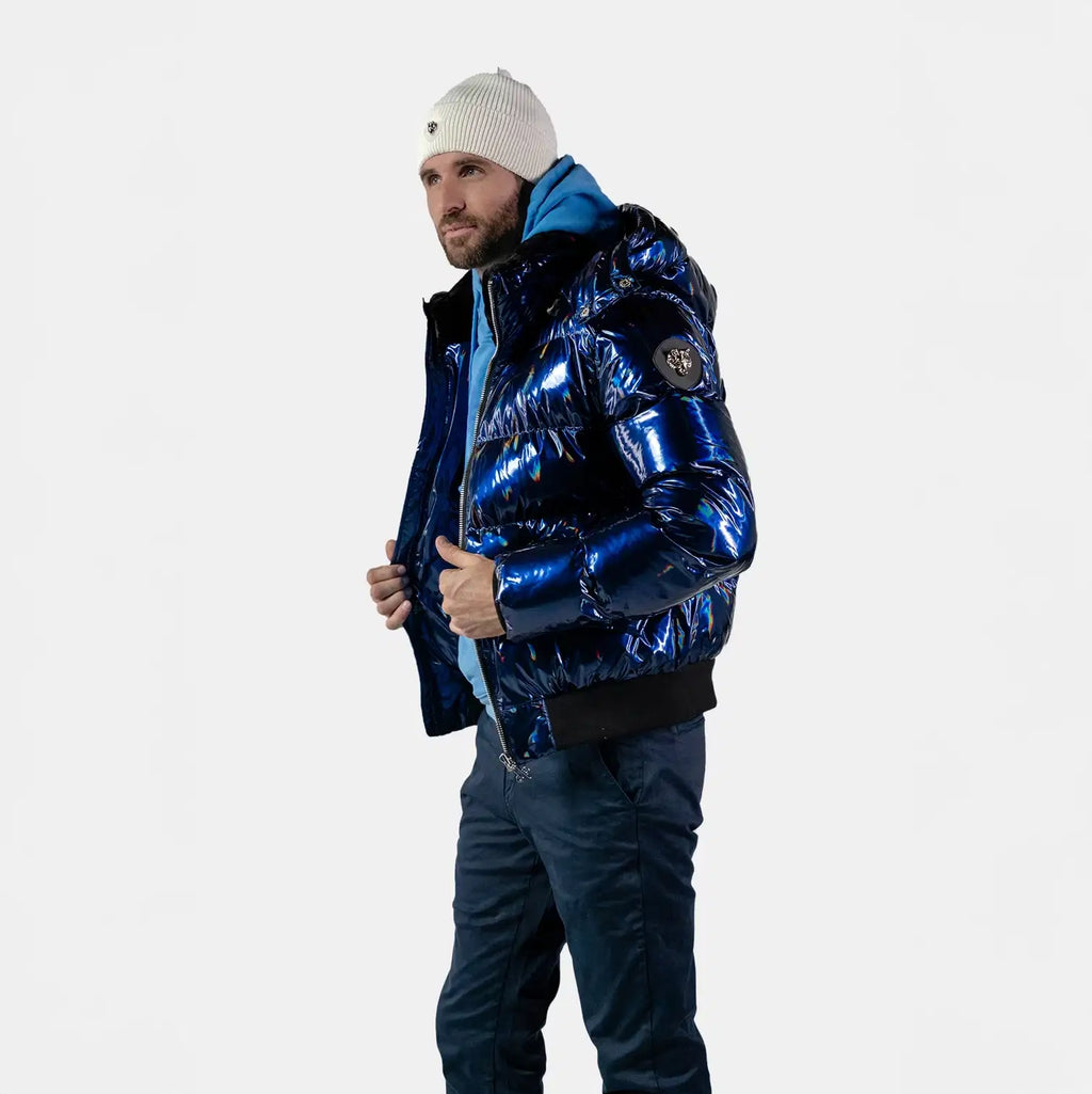 Mens Woody Bomber Jacket Oily Blue
