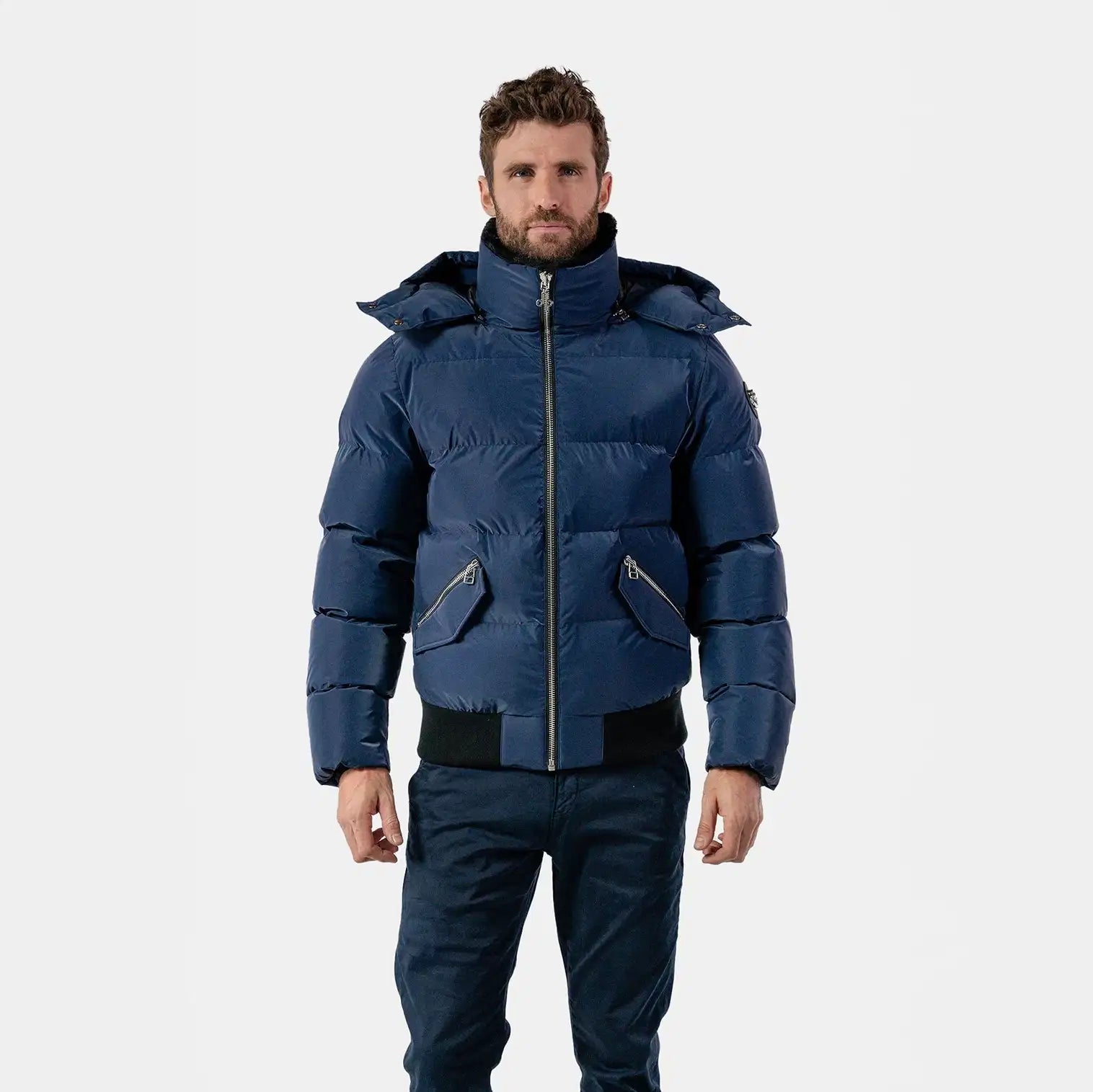 Mens Woody Bomber Jacket Sapphire Diamond