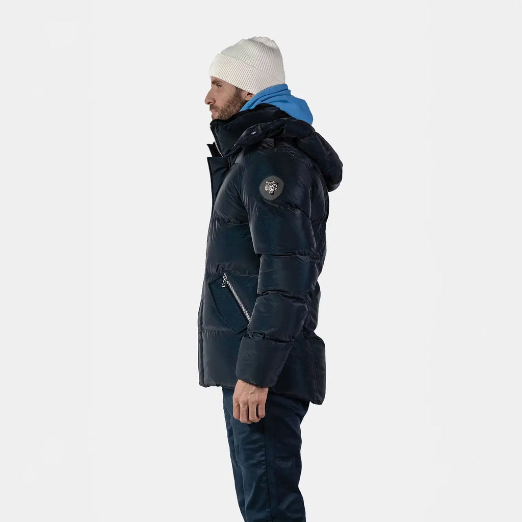 Mens Bumnester 3 4 Coat Blue Diamond
