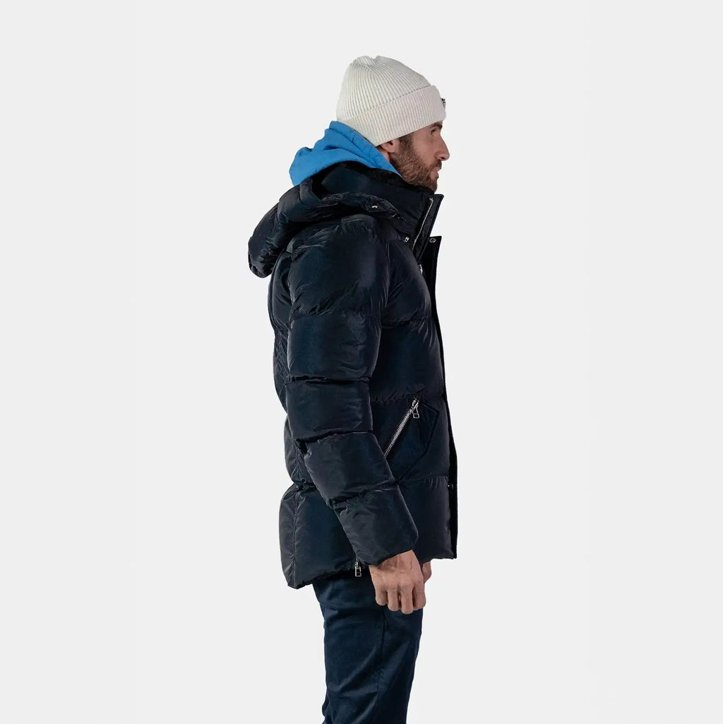 Mens Bumnester 3 4 Coat Blue Diamond