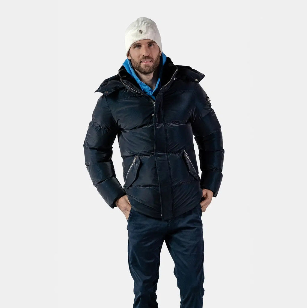 Mens Bumnester 3 4 Coat Blue Diamond