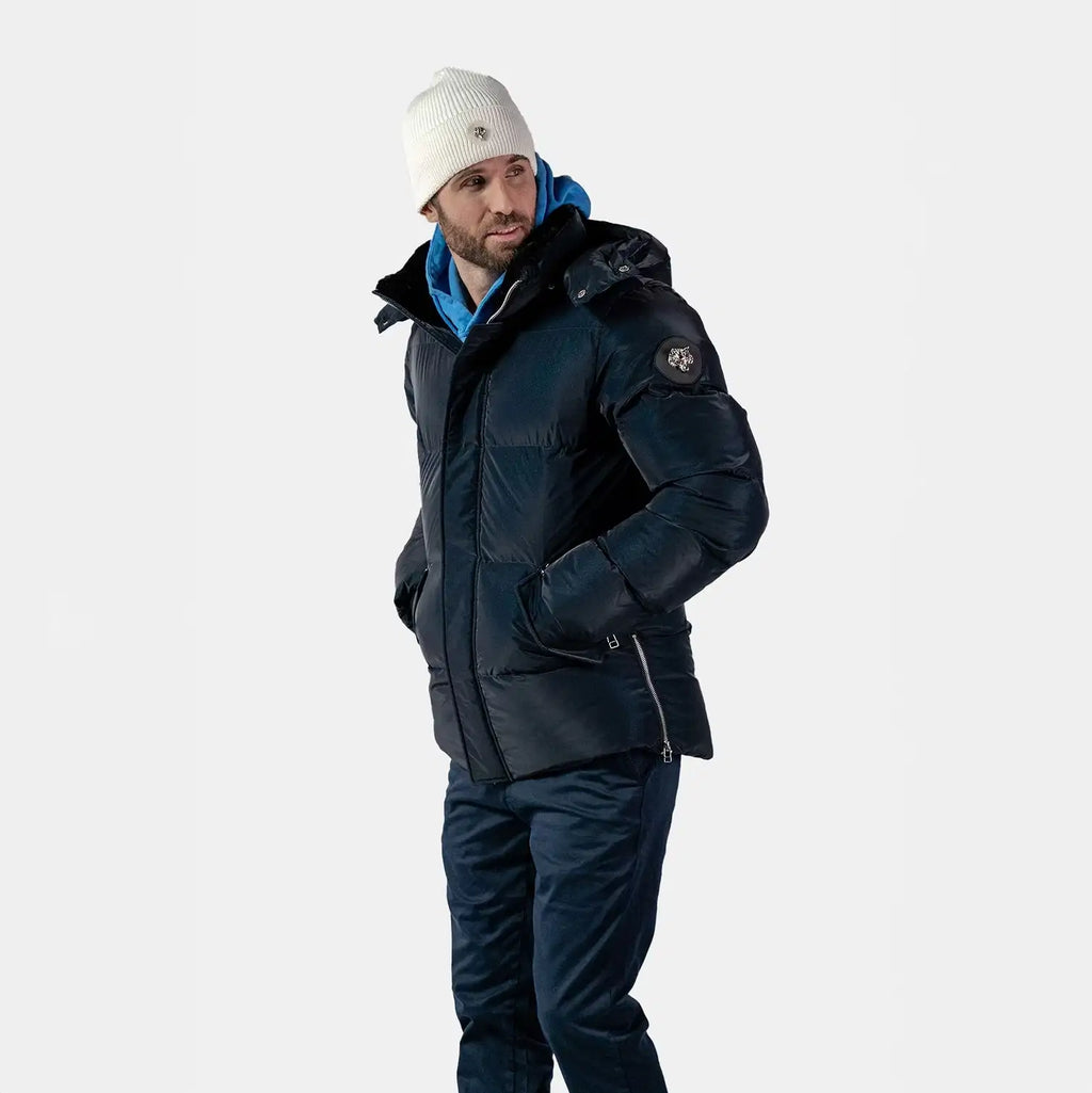 Mens Bumnester 3 4 Coat Blue Diamond