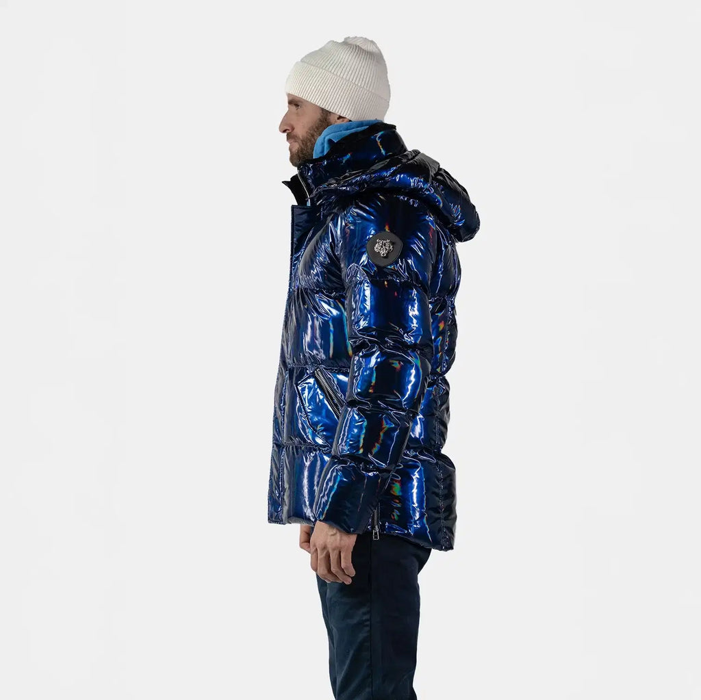 Mens Bumnester 3 4 Coat Oily Blue
