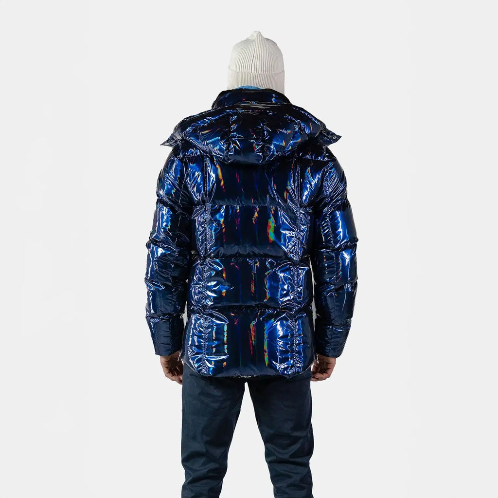 Mens Bumnester 3 4 Coat Oily Blue
