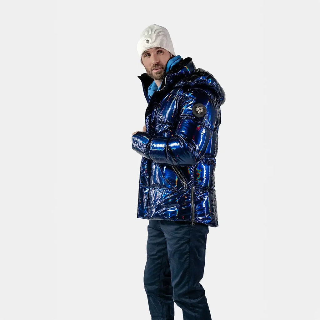 Mens Bumnester 3 4 Coat Oily Blue