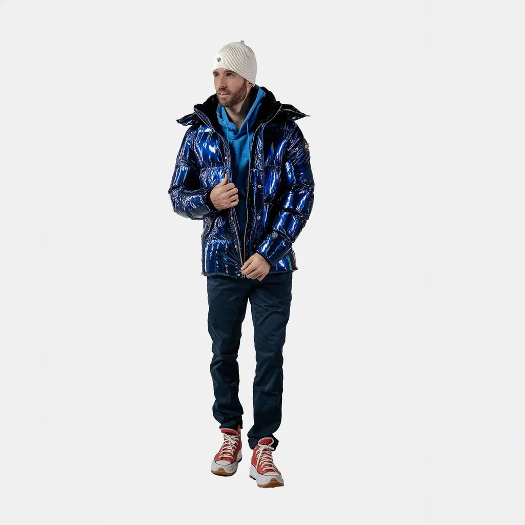 Mens Bumnester 3 4 Coat Oily Blue