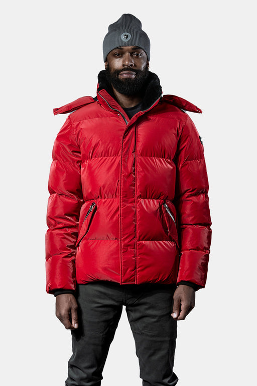 Mens Bumnester 3 4 Coat Red Diamond