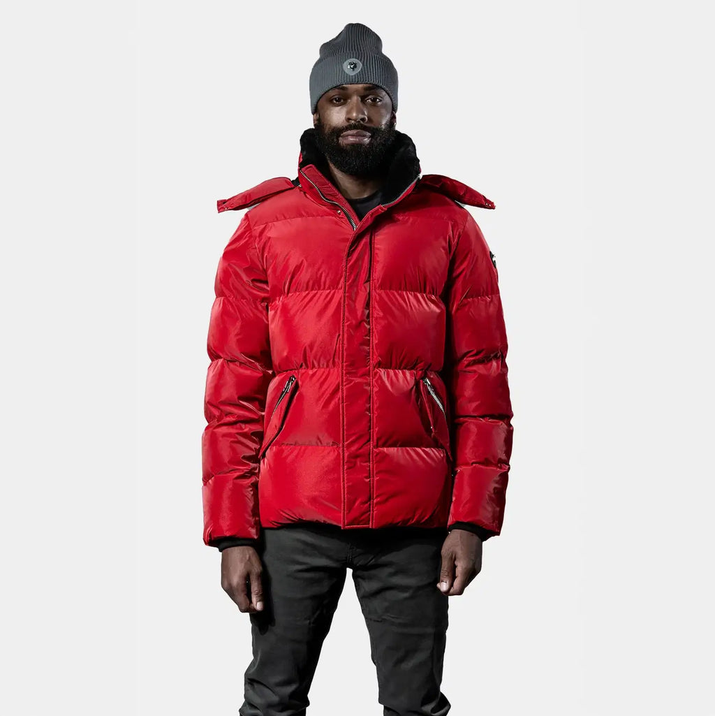 Mens Bumnester 3 4 Coat Red Diamond