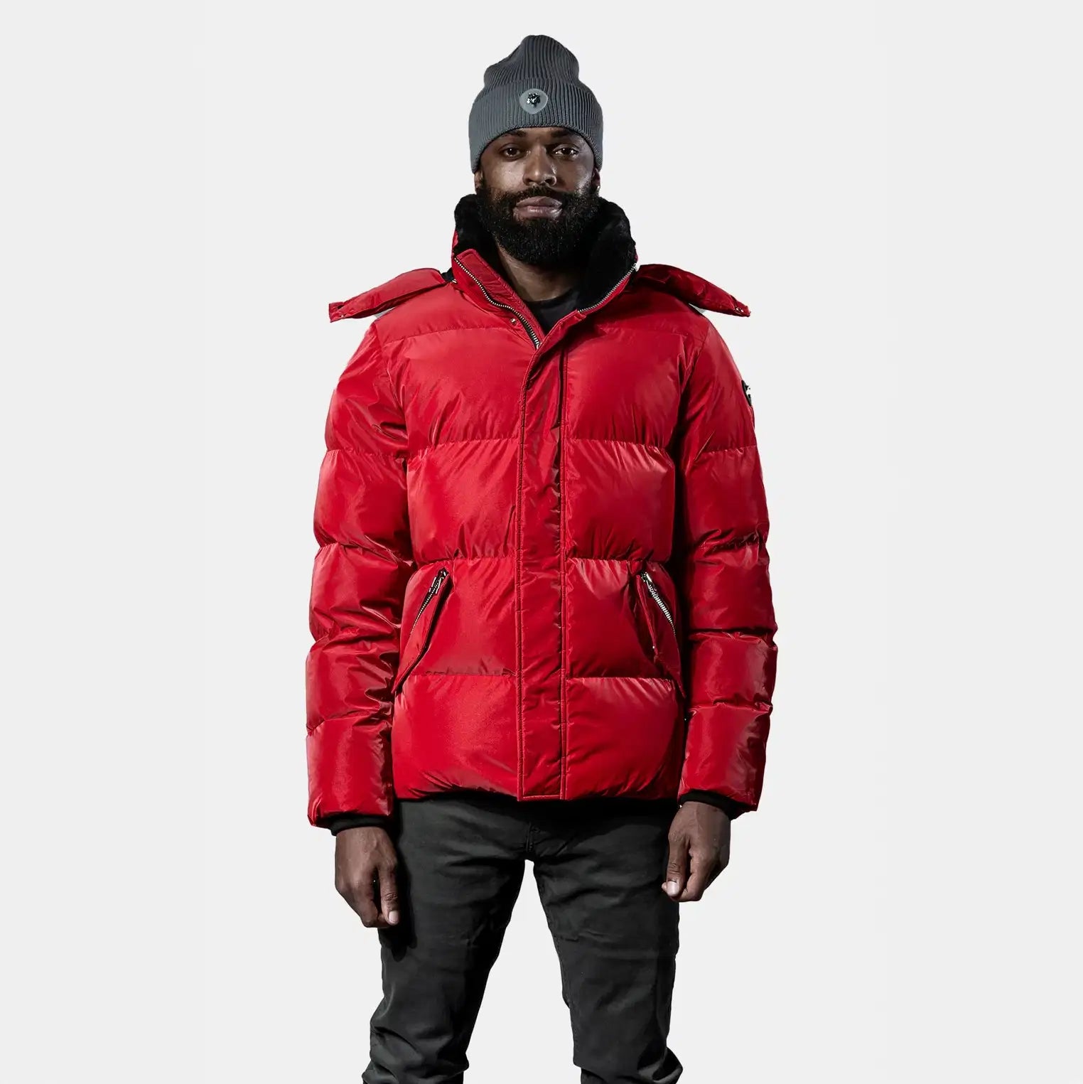Mens Bumnester 3 4 Coat Red Diamond