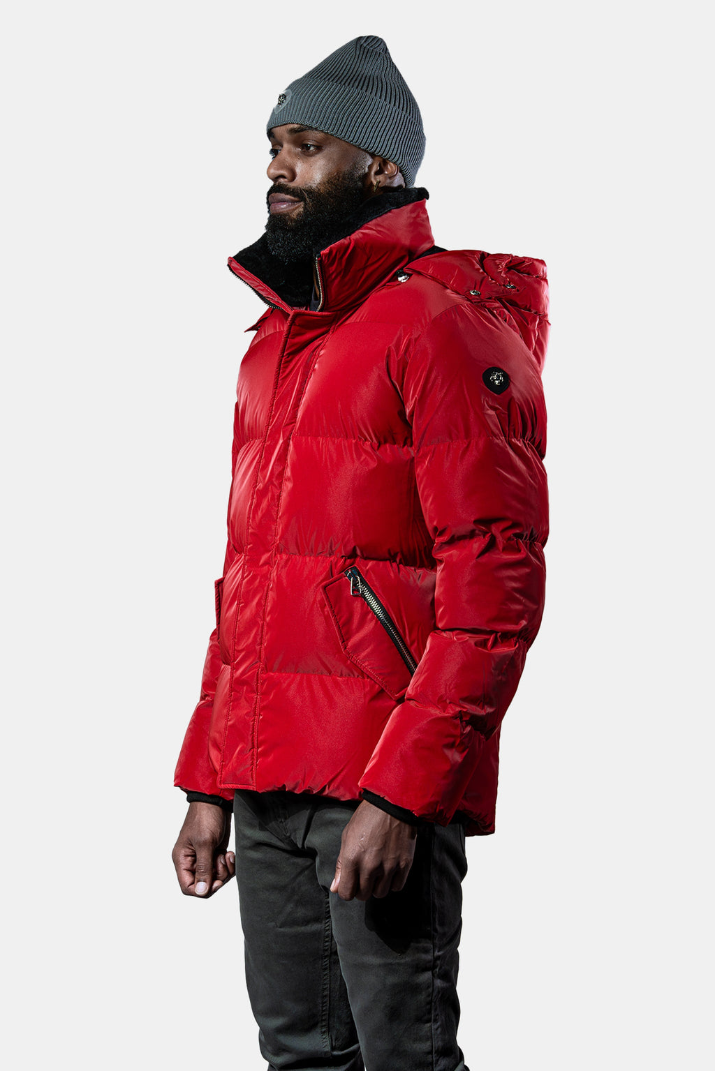 Mens Bumnester 3 4 Coat Red Diamond
