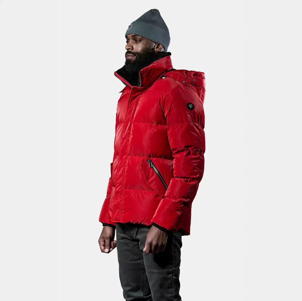 Mens Bumnester 3 4 Coat Red Diamond