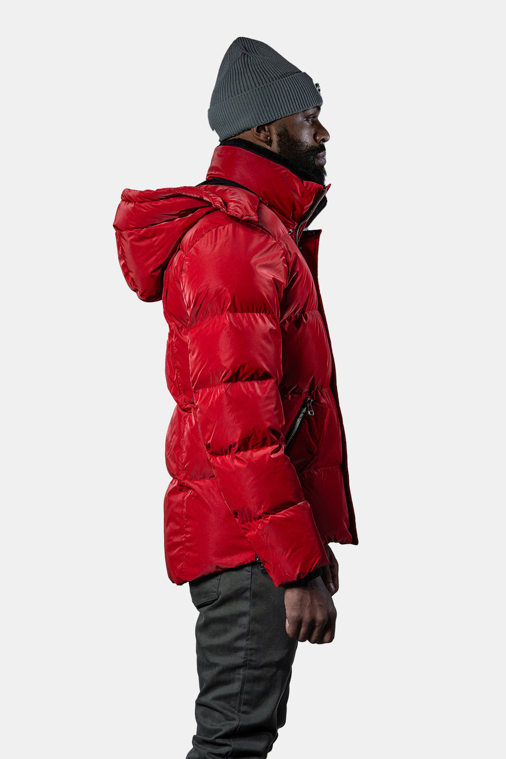 Mens Bumnester 3 4 Coat Red Diamond