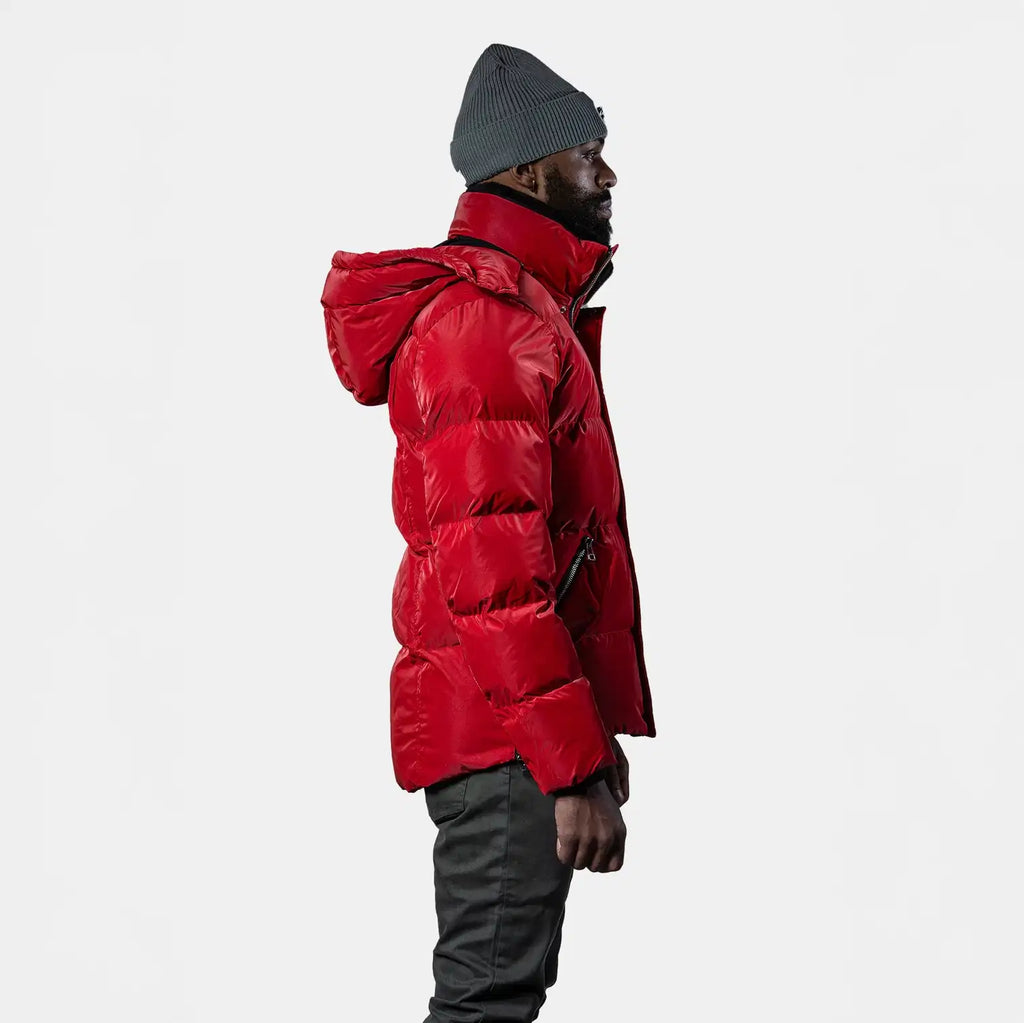 Mens Bumnester 3 4 Coat Red Diamond