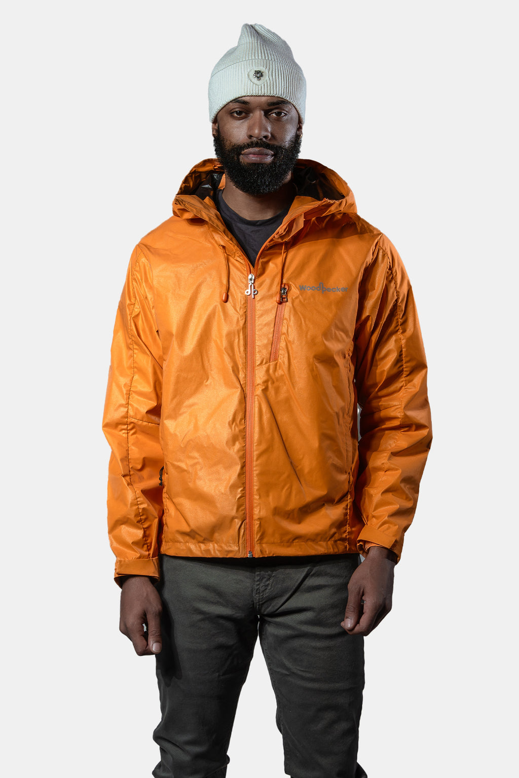 Mens Wind Shell Orange Diamond