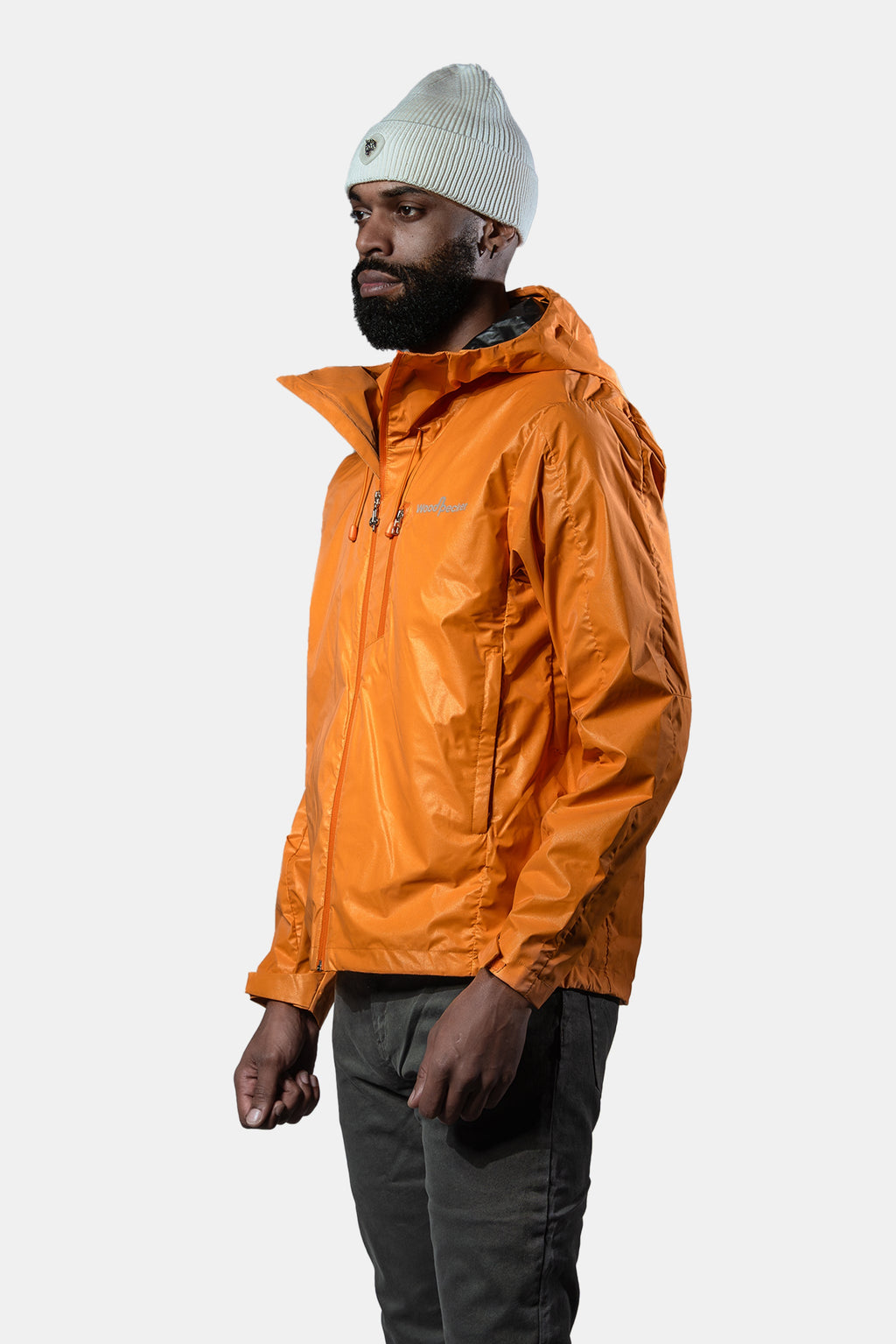 Mens Wind Shell Orange Diamond
